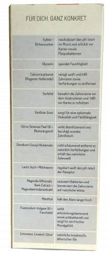 Zahncreme Blutorange-Fenchel (fluoridfrei)