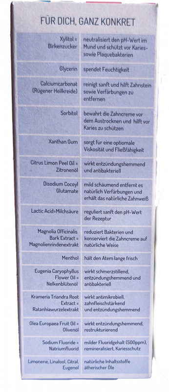 Zahncreme Zitrone-Ratanhiawurzel-Nelke (fluoridhaltig), Starterset (Glasflasche + Pumpspender), 250 ml