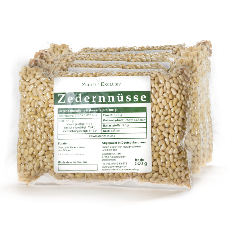 Zedernnüsse 3 kg, geschält